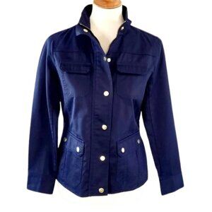 Talbots Navy with Gold TrimTwill Barn Jacket